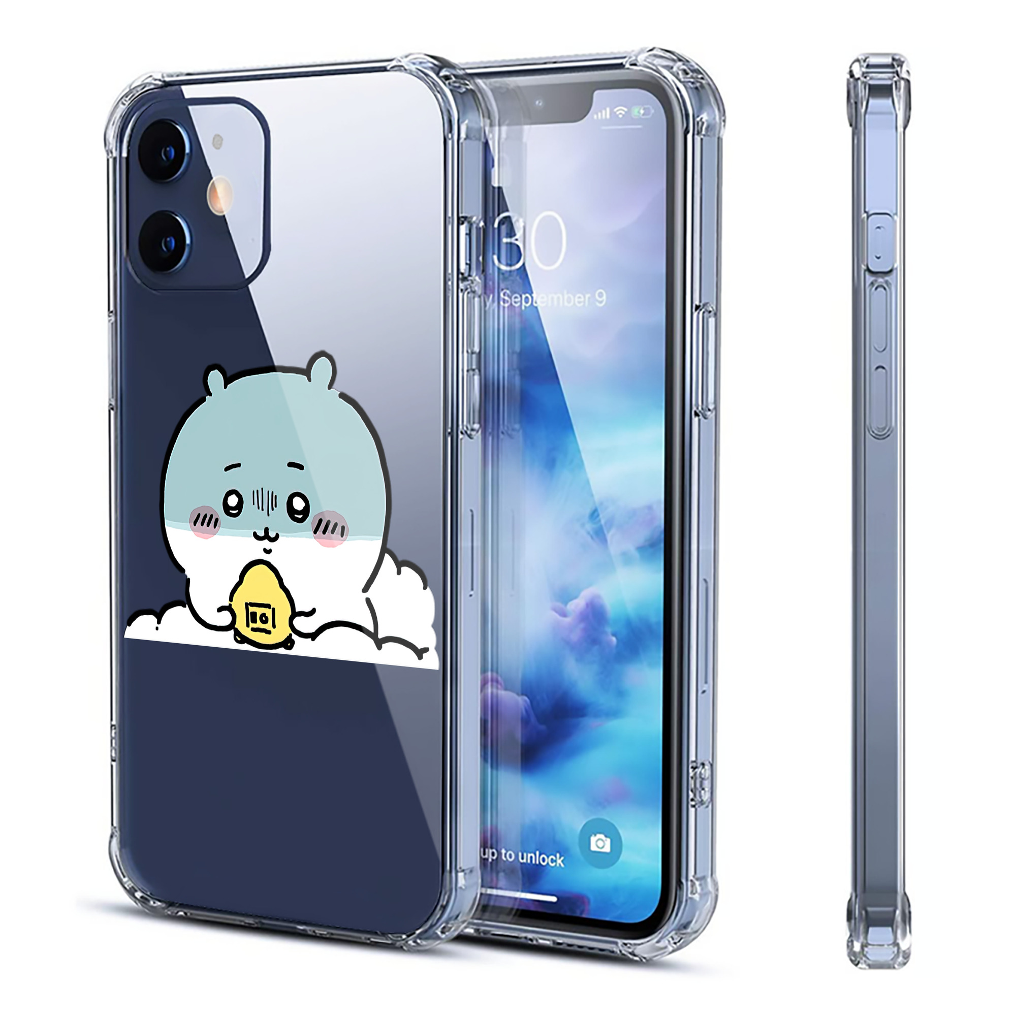 （画像用） ちいかわ ちいかわ Chii-kawa chiikawa 【iPhone 12シリーズ対応】透明スマホケース（クリアソフトケース）